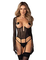 Dámské sexy rukavičky Euphori černé - Obsessive