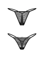 Dámská sexy tanga Clara 2-Pack černé - Obsessive