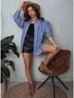 Dámské oversize tričko BLISS modré FashionStreet DY0369 Dámské oversize tričko BLISS modré FashionStreet DY0369