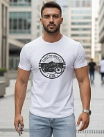 Pánské bavlněné tričko s potiskem motýlů bílé FashionStreet NX5088R