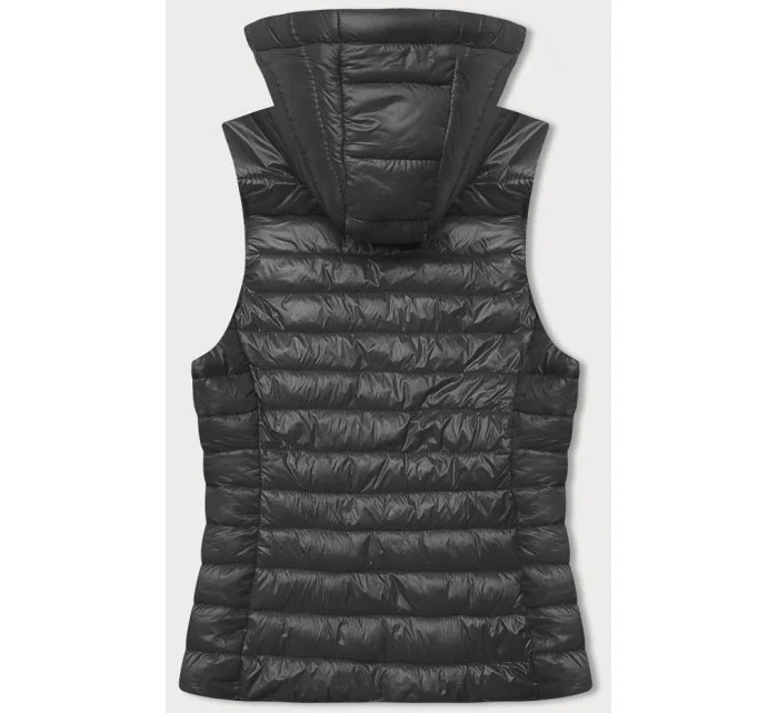 Prošívaná vesta v grafitové barvě s kapucí (16M9138-105)