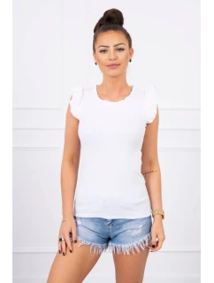 Halenka s volánky bílá