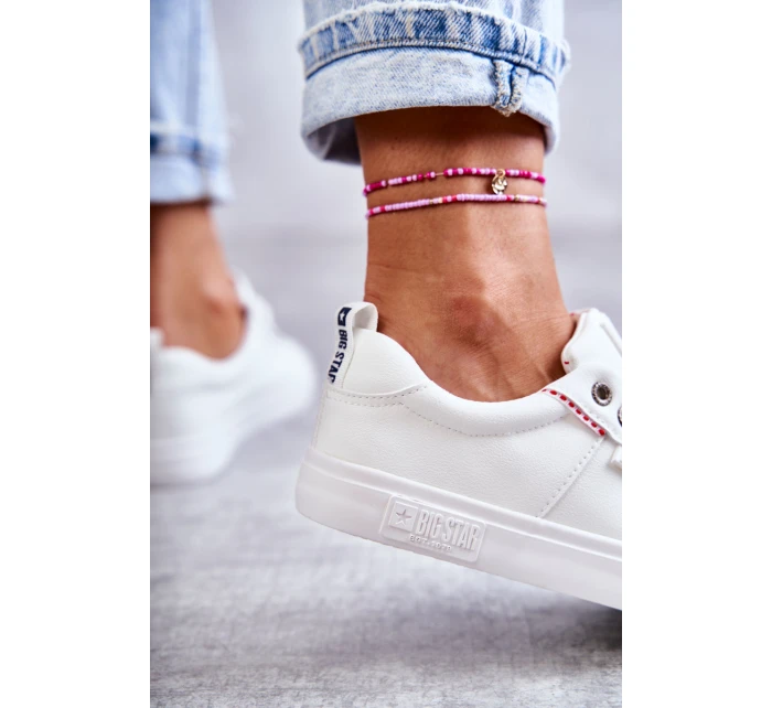 Dámské tenisky Kožené Big Star KK274005 Bílé Dámské tenisky Kožené Big Star KK274005 Bílé