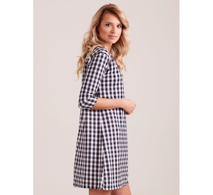 Šaty EN SK 4335.08 černá a bílá