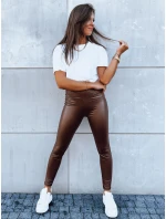 Dámské voskované legíny hnědé Dstreet model 21971274 - FashionStreet