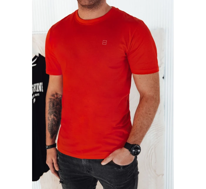 Pánské oranžové tričko s potiskem FashionStreet RX5470