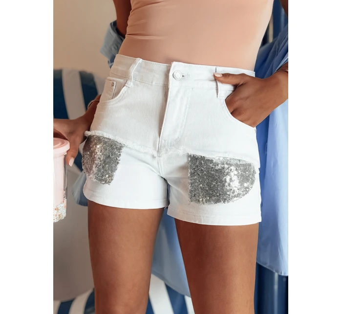 SHINEWEAR dámské šortky bílé FashionStreet SY0339