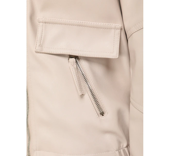 FashionStreet dámské krátké kožené boty Ramones light beige TY5630