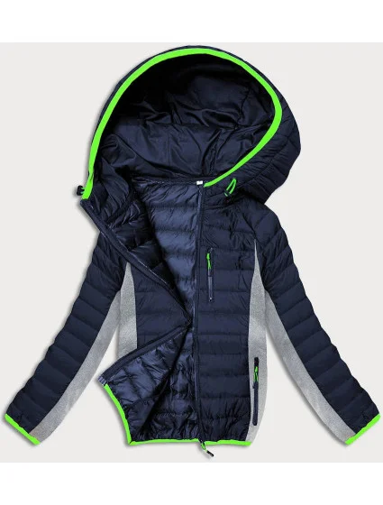 Tmavě prošívaná dámská sportovní bunda model 18423317 - J.STYLE