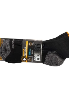 Skechers 3ks Pánské pracovní ponožky S115423-BLK Black 41-46