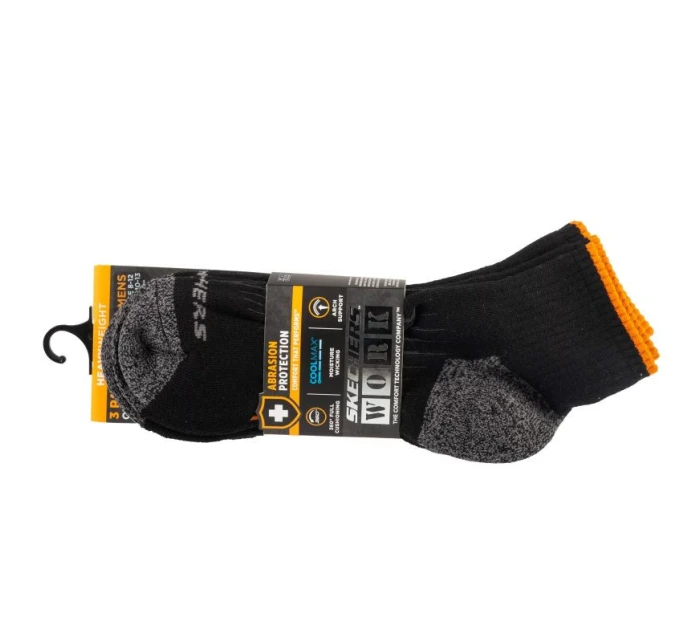 Skechers 3ks Pánské pracovní ponožky S115423-BLK Black 41-46 Skechers 3ks Pánské pracovní ponožky S115423-BLK Black 41-46