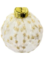 PLASTOVÁ CETKA BEZPEČNÁ 8CM KRAJKOVÁ HVĚZDA DEKORACE SLÍDA