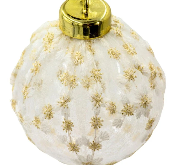 PLASTOVÁ CETKA BEZPEČNÁ 8CM KRAJKOVÁ HVĚZDA DEKORACE SLÍDA