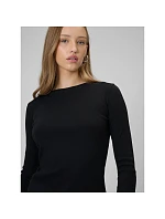 Dámský žebrovaný úplet slim fit s dlouhým rukávem model 22209690 dámské - 4F