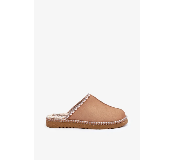 Domácí obuv Pantofle s výšivkou Dámské Inblu EY000028 Camel Domácí obuv Pantofle s výšivkou Dámské Inblu EY000028 Camel
