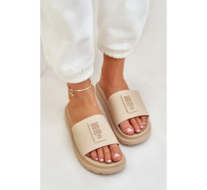 Dámské pantofle Big Star – béžové