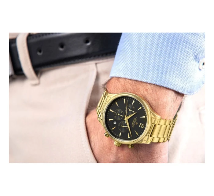 Pánské hodinky Giewont Chronograph Sapphire Gold Black GW6310-B4 Pánské hodinky Giewont Chronograph Sapphire Gold Black GW6310-B4