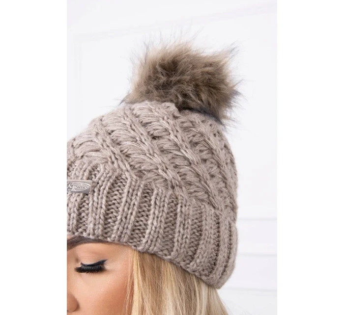 Čepice K169 tmavě béžová