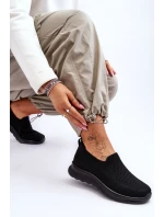 Dámské textilní nazouvací tenisky černé model 21618171 - EVENTO Dámské textilní nazouvací tenisky černé model 21618171 - EVENTO