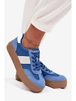 Kožené semišové tenisky Dámské Big Star TT274165 Modré