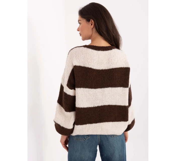 Sweter MI SW model 21334883 brązowy - FPrice Sweter MI SW model 21334883 brązowy - FPrice