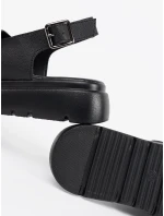 Exkluzívní dámské černé sandály platforma Exkluzívní dámské černé sandály platforma