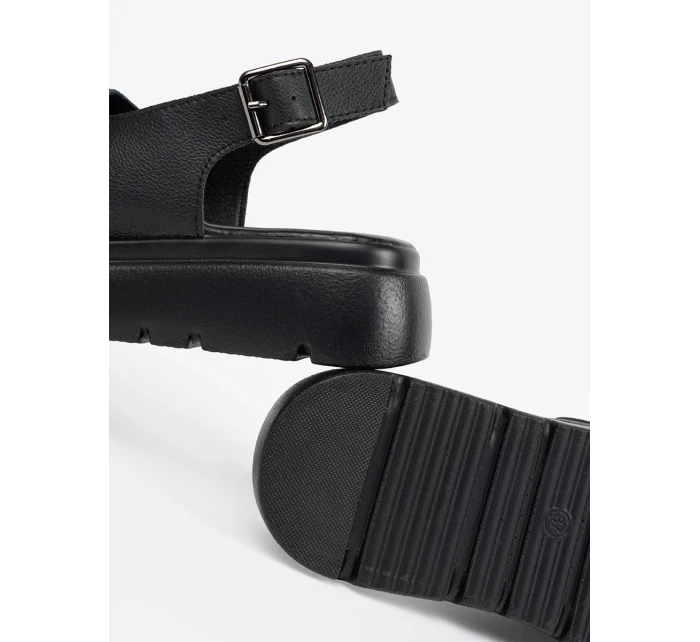 Exkluzívní dámské černé sandály platforma Exkluzívní dámské černé sandály platforma