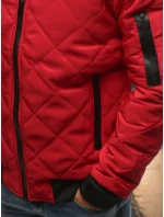 Pánská prošívaná bunda bomber červená TX2210 Pánská prošívaná bunda bomber červená TX2210