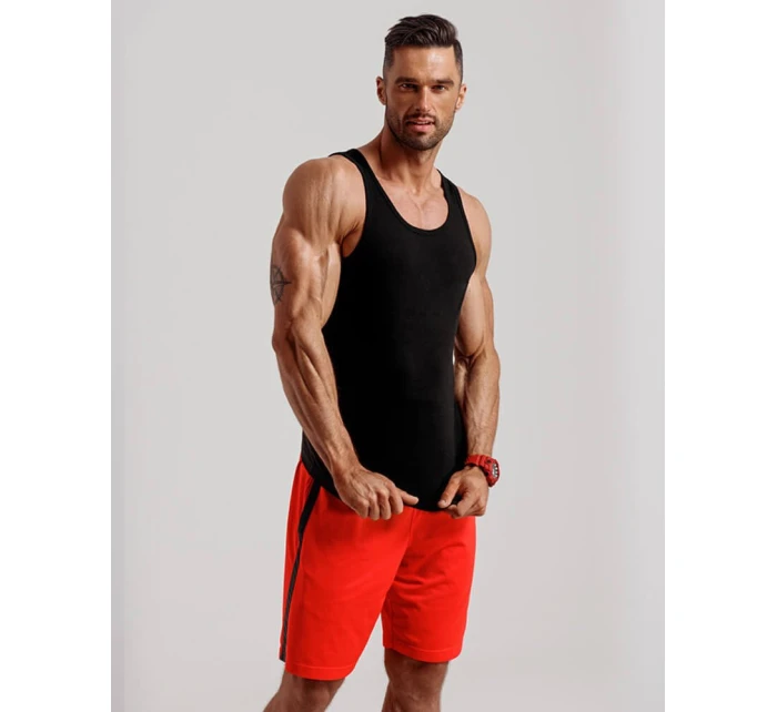 Pánské tílko bez potisku černé FashionStreet RX3495