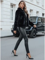 Dámský kožich GLAMFLUFFY krátký černý FashionStreet TY4985