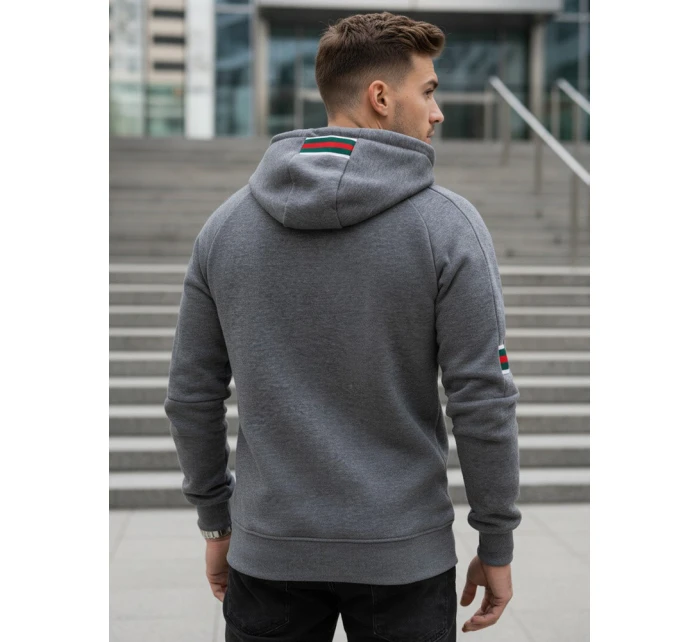 Pánská šedá mikina s kapucí Dstreet model 21994668 - FashionStreet