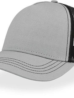 Atlantis Headwear Rapper Canvas-S 5 panelová Trucker kšiltovka 33.0234 grey/black