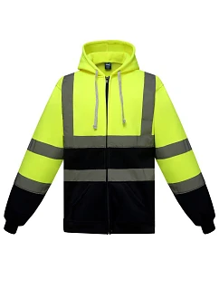 Yoko HVK 07 Hi-Vis mikina s kapucí 79.VK07 hi vis yellow/navy