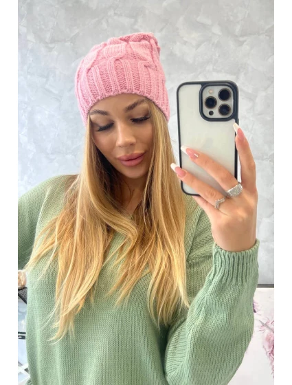 Fleecová čepice Iwona K221 pink Fleecová čepice Iwona K221 pink