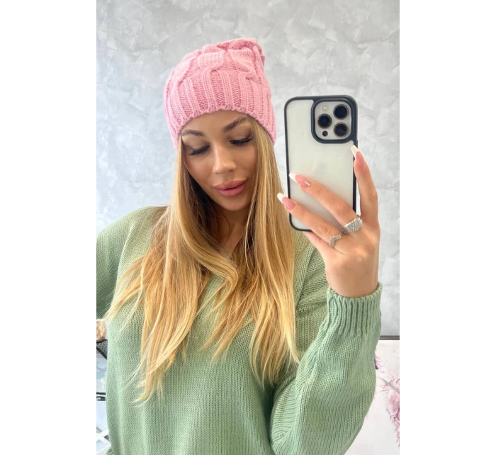 Fleecová čepice Iwona K221 pink Fleecová čepice Iwona K221 pink