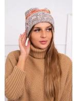 Pola fleecová čepice K267 mocca+mustard Pola fleecová čepice K267 mocca+mustard