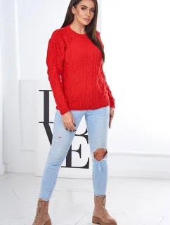 Svetr s model 18970311 červený - K-Fashion