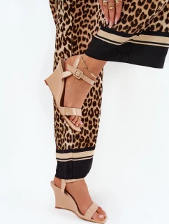 Lakované Dámské Sandály Na Klínu Nude model 21688998 - Boto