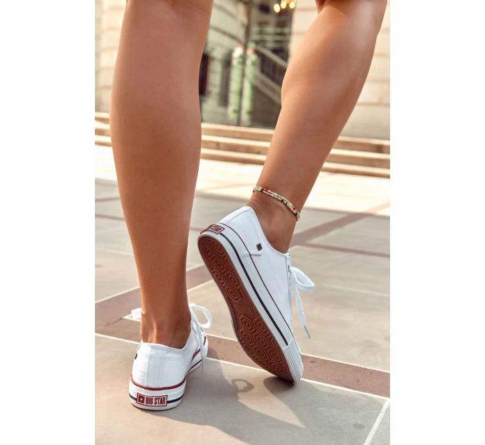 Dámské Klasické Nízké Tenisky Big Star DD274336 Bile Dámské Klasické Nízké Tenisky Big Star DD274336 Bile