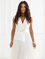 Sukienka IT SK model 22084284 ecru - FPrice Sukienka IT SK model 22084284 ecru - FPrice