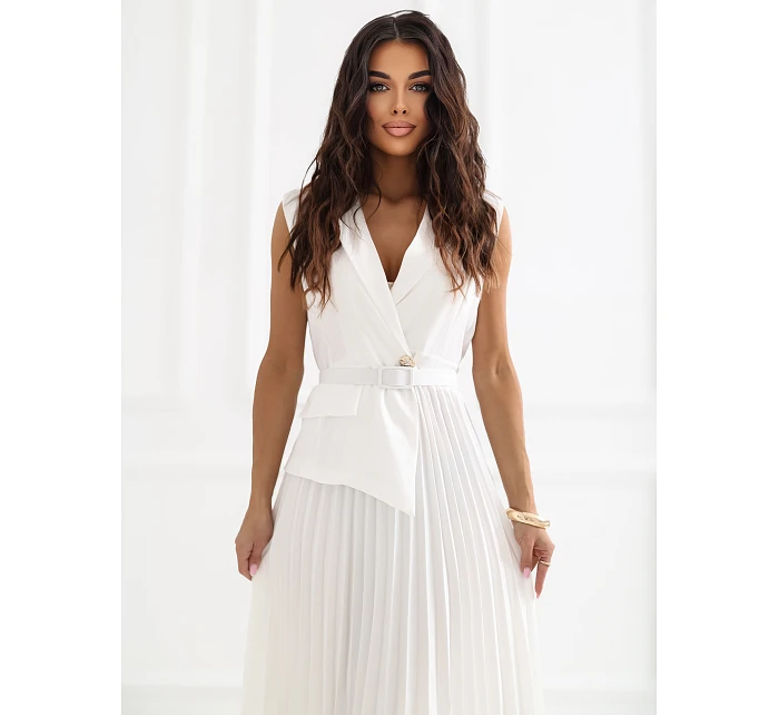 Sukienka IT SK model 22084284 ecru - FPrice Sukienka IT SK model 22084284 ecru - FPrice