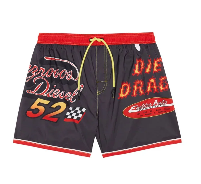 Pánské koupací kraťasy - A03880-0QEAL-900 - černá/červená - Diesel Pánské koupací kraťasy - A03880-0QEAL-900 - černá/červená - Diesel