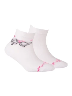 TENKÉ PONOŽKY BARVA 2-6 LET DÍVKY BÍLÉ 24-26