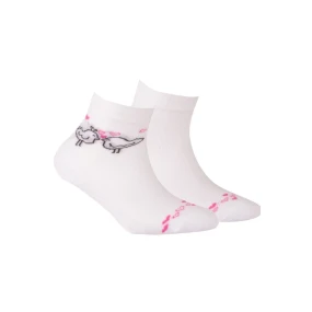 TENKÉ PONOŽKY BARVA 2-6 LET DÍVKY BÍLÉ 24-26