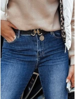 dámské džínové úzké kalhoty s páskem modré Dstreet model 21981111 - FashionStreet