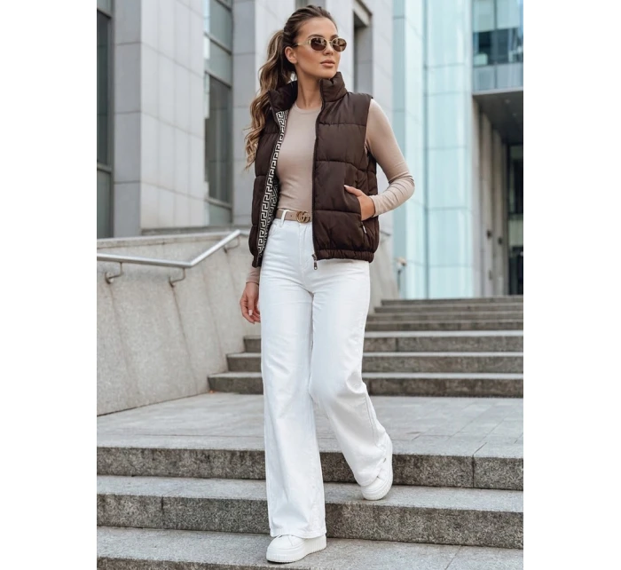 Dámská prošívaná vesta URBANELLE hnědá FashionStreet TY4970