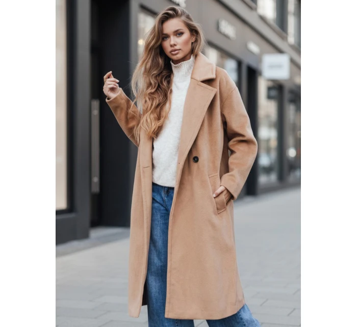 Dámský přechodný hnědý kabát oversize FashionStreet NY0767z