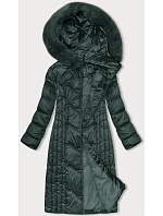 Dlouhá zimní bunda slim-fit tmavě zelená S'west (B8201-10) Dlouhá zimní bunda slim-fit tmavě zelená S'west (B8201-10)