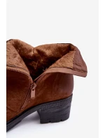 Ocieplané Botky Na Podpatku Camel Effie Ocieplané Botky Na Podpatku Camel Effie
