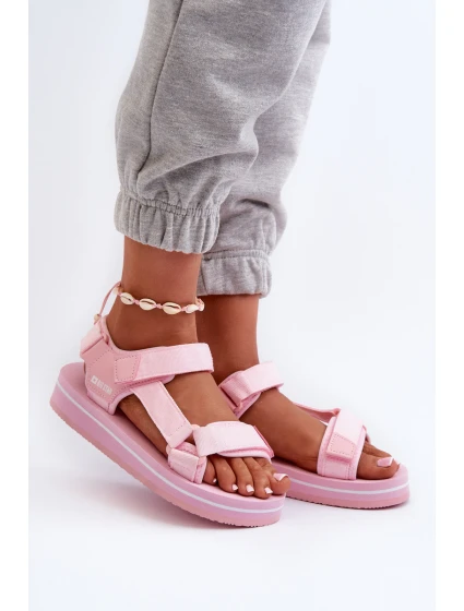 Dámské sandály na platformě Big Star NN274A533 růžové Dámské sandály na platformě Big Star NN274A533 růžové